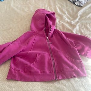 sonic pink size xs/s Lululemon scuba cropped hoodie